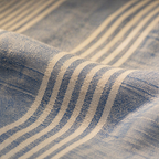 Royal Courtyards Blue Striped Handwoven Bed Cover, The Linen Room. Handmade in India by House of Taraasha.