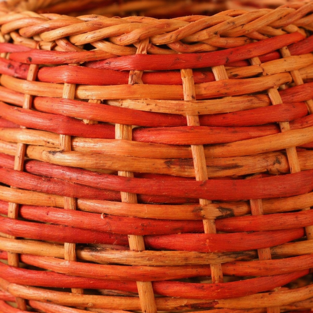 Willow Wicker Planter Trio Rust and Natural Brown, The Art Wall. Handmade in India by House of Taraasha.