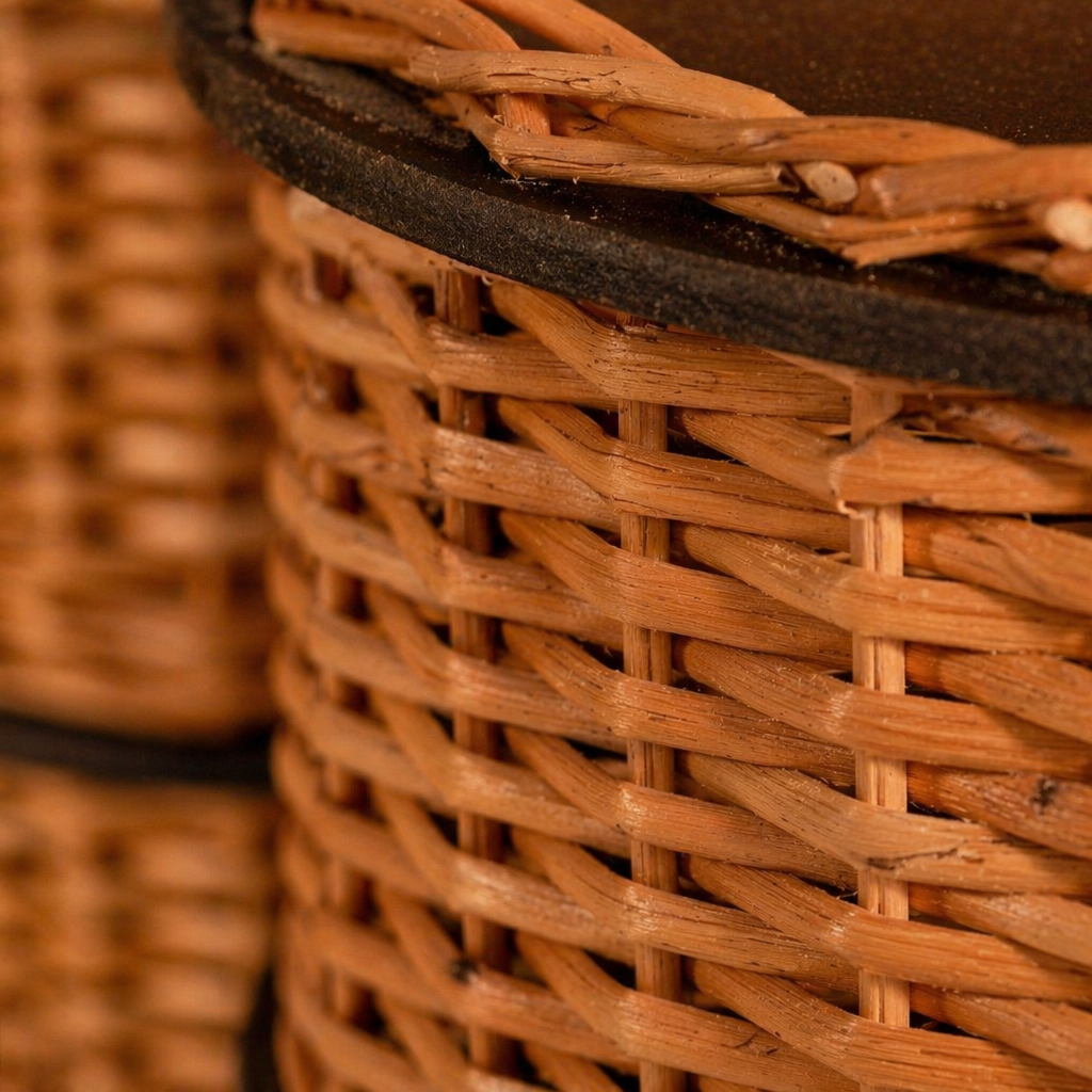 Kashmir Willow Storage Box & Cutlery Caddy, The Wicker House. Handmade in India by House of Taraasha.