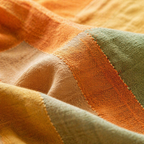 Marigold Citrine Yellow and Green Woven Bed Cover, The Linen Room. Handmade in India by House of Taraasha.
