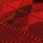 Red & Black Arrowhead Naga Backstrap-Woven Runner, The Gathered Table. Handmade in India by House of Taraasha.