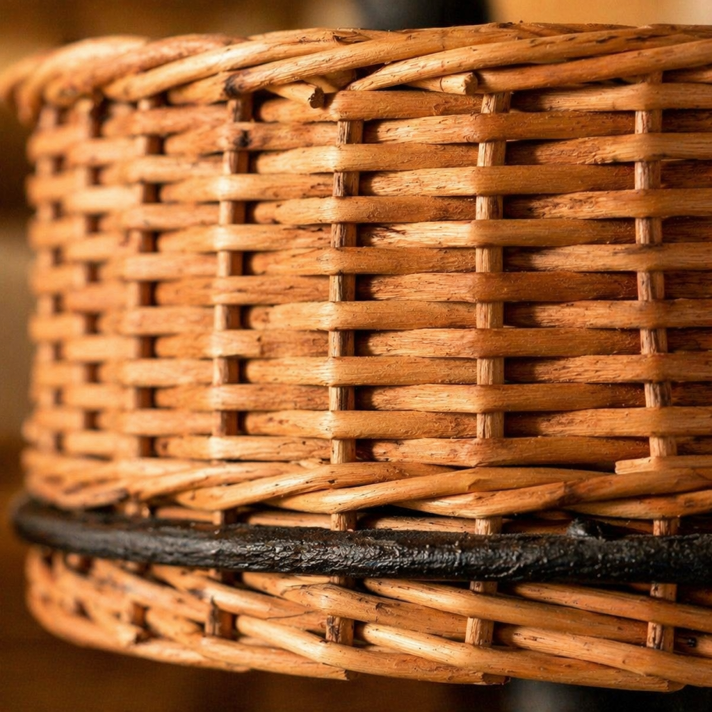 Kashmiri Willow Wicker Fruit Basket & Tissue Box, The Wicker House. Handmade in India by House of Taraasha.