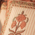 Royal Courtyards Dusty Pink Jaali & Floral Cushion Set, The Living Room. Handmade in India by House of Taraasha.