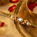Solitaire Kundan — Handcrafted Minimalist Rakhi
