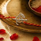 Ganesha Bansuri — Hand-Finished Silver Rakhi