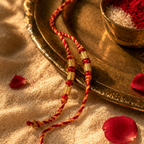 Swarna Gold — Hand-Strung Rakhi Duo