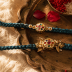 Handcrafted Navratna — Bhaiya-Bhabhi Rakhi Duo