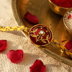 Meenakari Buta — Handcrafted Brass Rakhi