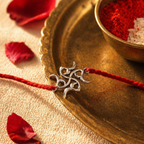 Handcrafted Sathiya — Pure Silver Rakhi