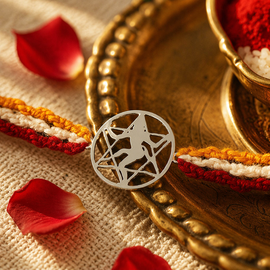 Handmade Bhairav Silver — Rakhi for Brother
