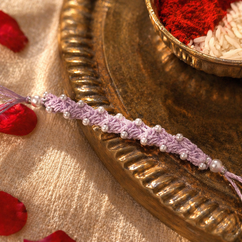 Hand-Crocheted — Pearl Lumba Rakhi