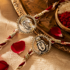 Handcrafted Trishul & Ganesha — Bhaiya-Bhabhi Rakhi Set