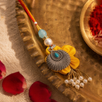 Handcrafted Sterling Silver — Sea Shell Lumba Rakhi