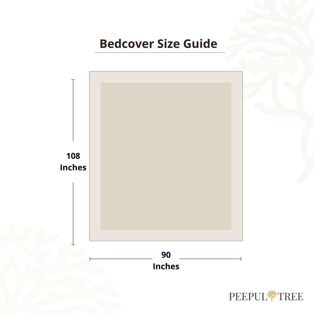 Double Bed Cover Handwoven with premium cotton in Pink and Off-white in a Striped design | Queen Size 90 x 108 inches