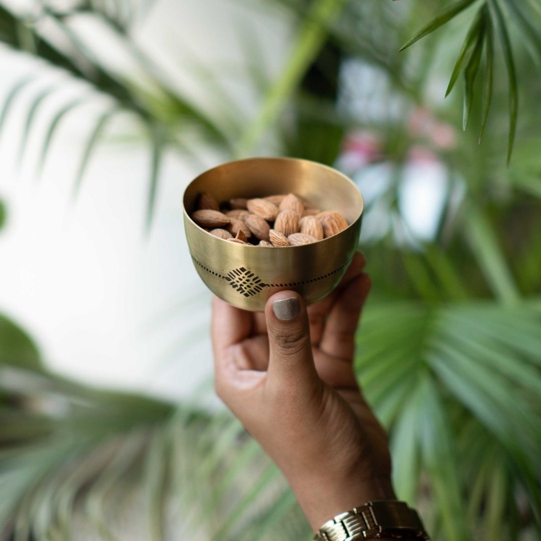 Small Brass Bowl for Nuts, Snacks & Condiments | Traditional Indian Brass Serveware