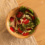 Salad Bowl which is Hand painted on Mango Wood in an Anar Design | Height 3 inches and Diameter 8 inches|