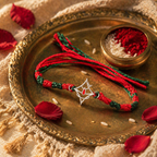 Handcrafted — Silver Shiv Tilak Rakhi