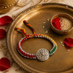 Swirl Disc — Handmade Silver Rakhi
