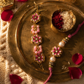 Floral Meenakari — Handcrafted Bhaiya-Bhabhi Rakhi Set