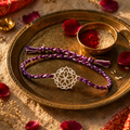 Handcrafted Lotus — Sterling Silver Rakhi