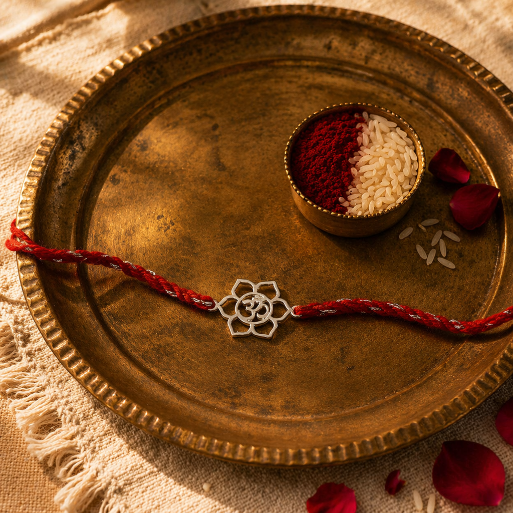 Handcrafted Silver Rudra — Rakhi