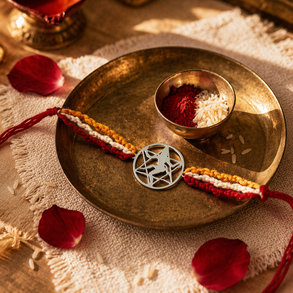 Handmade Bhairav Silver — Rakhi for Brother