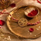 Filigree Mandala — Gold Brass Rakhi