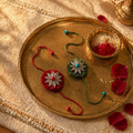Zardozi Star — Tasseled Rakhi Duo