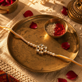 Handcrafted Kundan Blossom — Rakhi