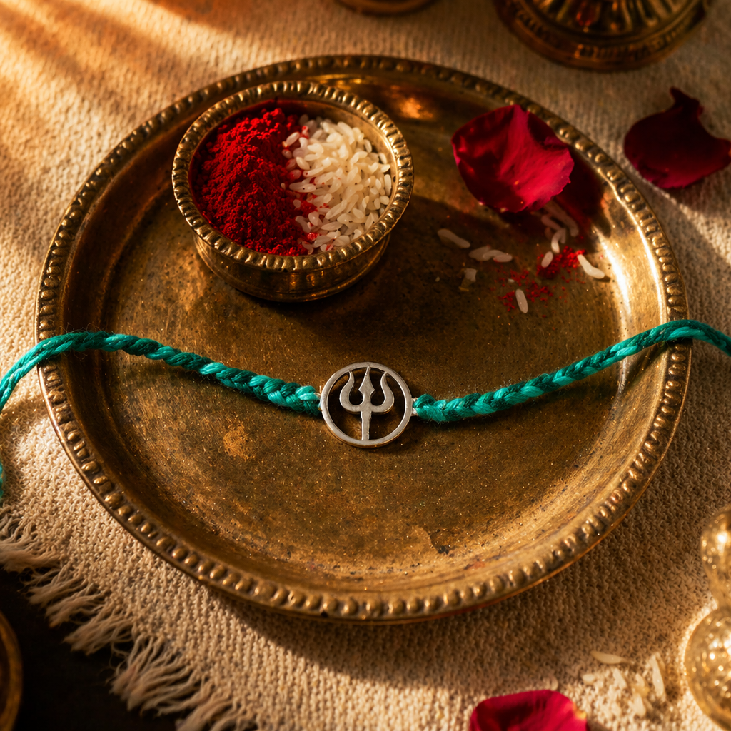Handcrafted Silver Shiv — Rakhi
