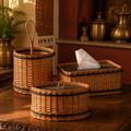 Kashmir Willow Storage Box, Tissue Box & Cutlery Caddy, The Wicker House. Handmade in India by House of Taraasha.