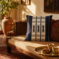 Naga Tribal Backstrap-Loom Monochrome Spear Cushion Cover, The Living Room. Handmade in India by House of Taraasha.