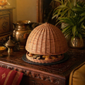 Kashmir Willow Cloche Serving Platter with Lid, The Wicker House. Handmade in India by House of Taraasha.