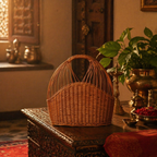 Keani Keam Kashmiri Willow Wicker Basket, The Wicker House. Handmade in India by House of Taraasha.