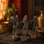 Dhokra Dancing Girl Harappan Replica in Brass, Tribal Stories. Handmade in India by House of Taraasha.