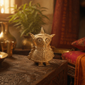 Dhokra Brass Owl Bastar Lost-Wax Casting, Tribal Stories. Handmade in India by House of Taraasha.