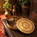 Kanjeevaram Premium Pure Brass Masala Dabba, The Brass Atelier. Handmade in India by House of Taraasha.