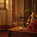 Bastar Wall Lamp Lohshilp Wrought Iron Tea Light, Still Light. Handmade in India by House of Taraasha.