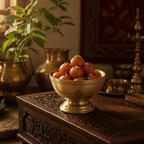 Kanjeevaram Brass Polished Serving Bowl, The Brass Atelier. Handmade in India by House of Taraasha.