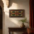 Lippan Wall Panel Forest Green and Earth Brown, The Art Wall. Handmade in India by House of Taraasha.
