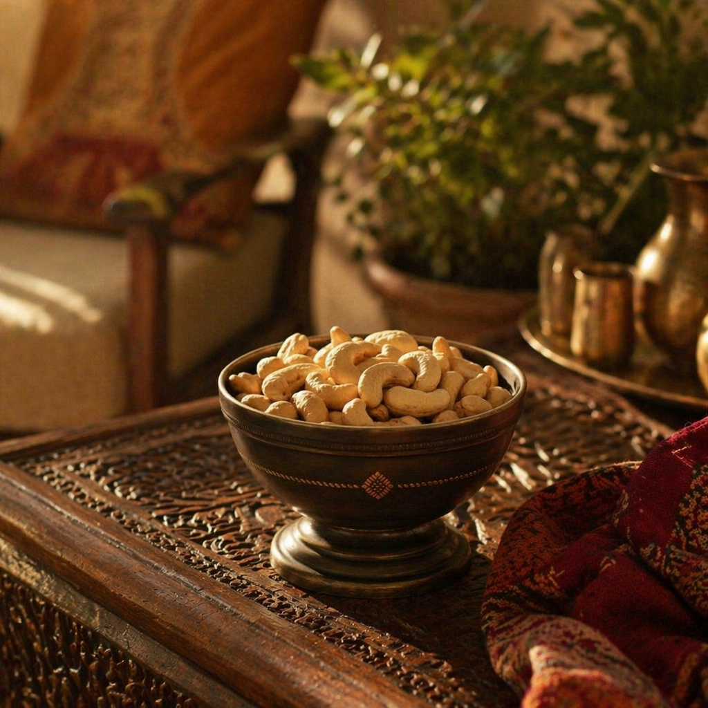 Kanjeevaram Antique Brass Serving Bowl, The Brass Atelier. Handmade in India by House of Taraasha.