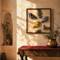 Kashmir Papier-Mâché Doves Hand-Painted Trio, The Art Wall. Handmade in India by House of Taraasha.