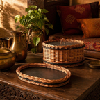 Kashmir Willow Storage Box & Serving Tray, The Brass Atelier. Handmade in India by House of Taraasha.