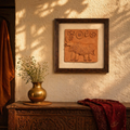 Harappan Seal Terracotta Rhinoceros Replica, The Art Wall. Handmade in India by House of Taraasha.