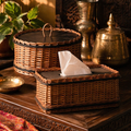 Kashmir Willow Storage Box & Tissue Box, The Wicker House. Handmade in India by House of Taraasha.