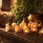 Malakar Shola Flower LED String Lights, Still Light. Handmade in India by House of Taraasha.