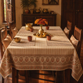 Dusty Pink Floral Cotton Tablecloth & Mat Set, The Gathered Table. Handmade in India by House of Taraasha.