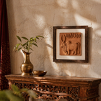 Harappan Bull Seal Molela Terracotta Replica, The Art Wall. Handmade in India by House of Taraasha.