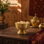Mould-Cast Pure Brass Serving Bowl, The Brass Atelier. Handmade in India by House of Taraasha.