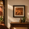 Harappan Elephant Seal Terracotta Wall Replica, The Art Wall. Handmade in India by House of Taraasha.